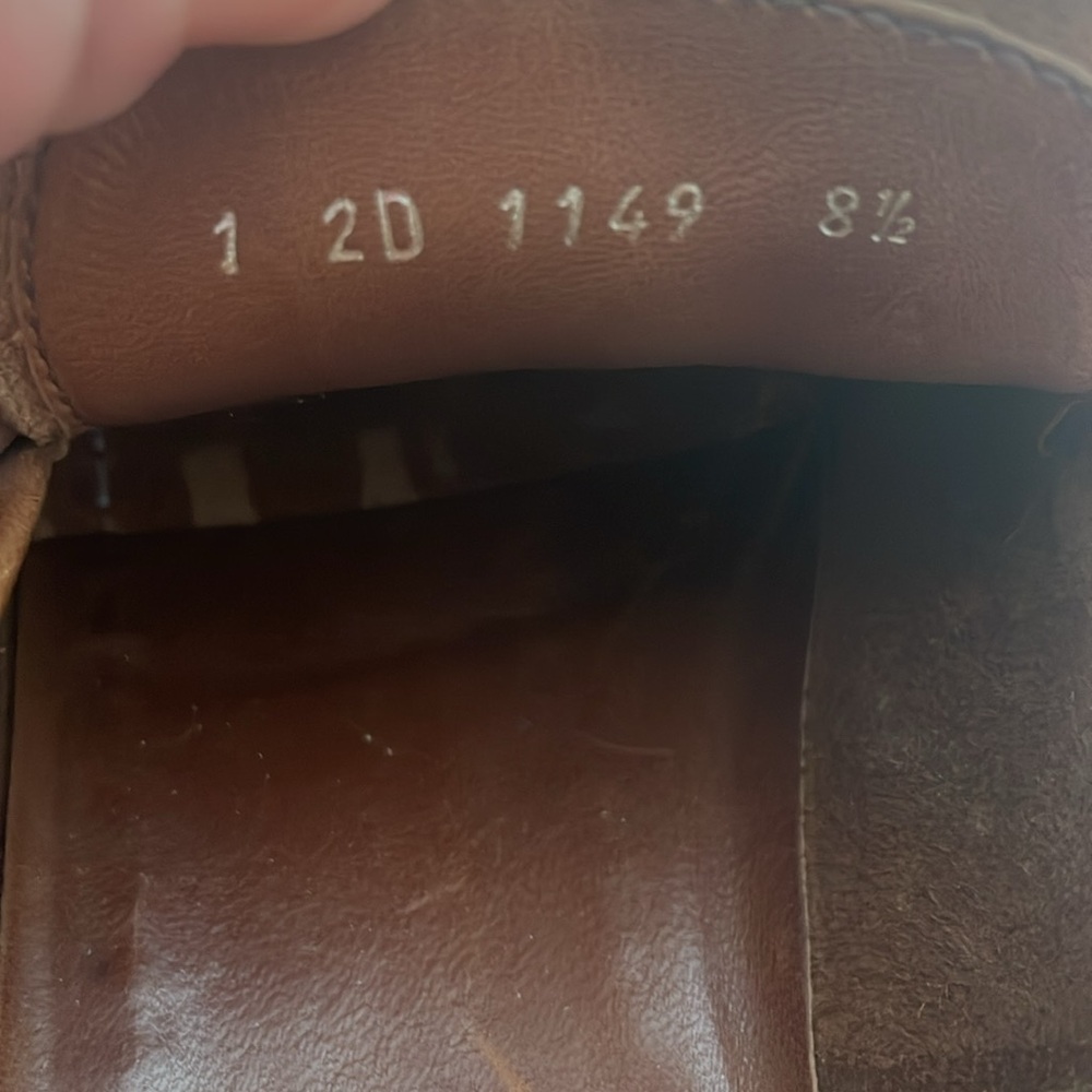 Prada Men’s Cognac Leather Slip On Loafers 8.5 - Picture 9 of 15